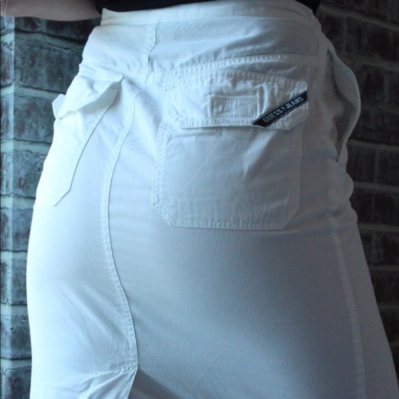 SOLD Vintage White Guess Cargo Style Maxi Skirt - Picture 1 of 4